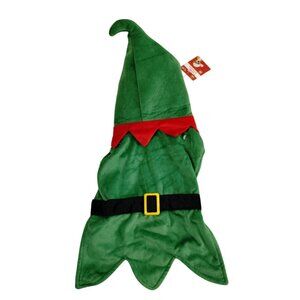 Pet Central Dog Medium Green and Red  Holiday Elf Costume